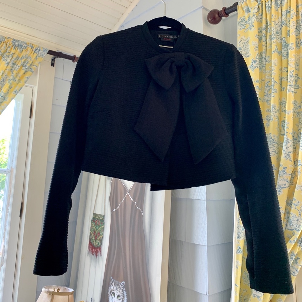 ALICE + OLIVIA bow jacket